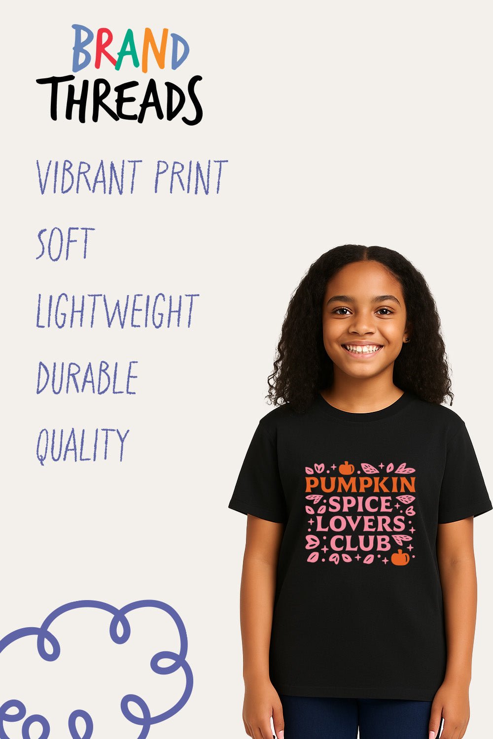 Girls Pumpkin Spice Lover T-Shirt - Brand Threads