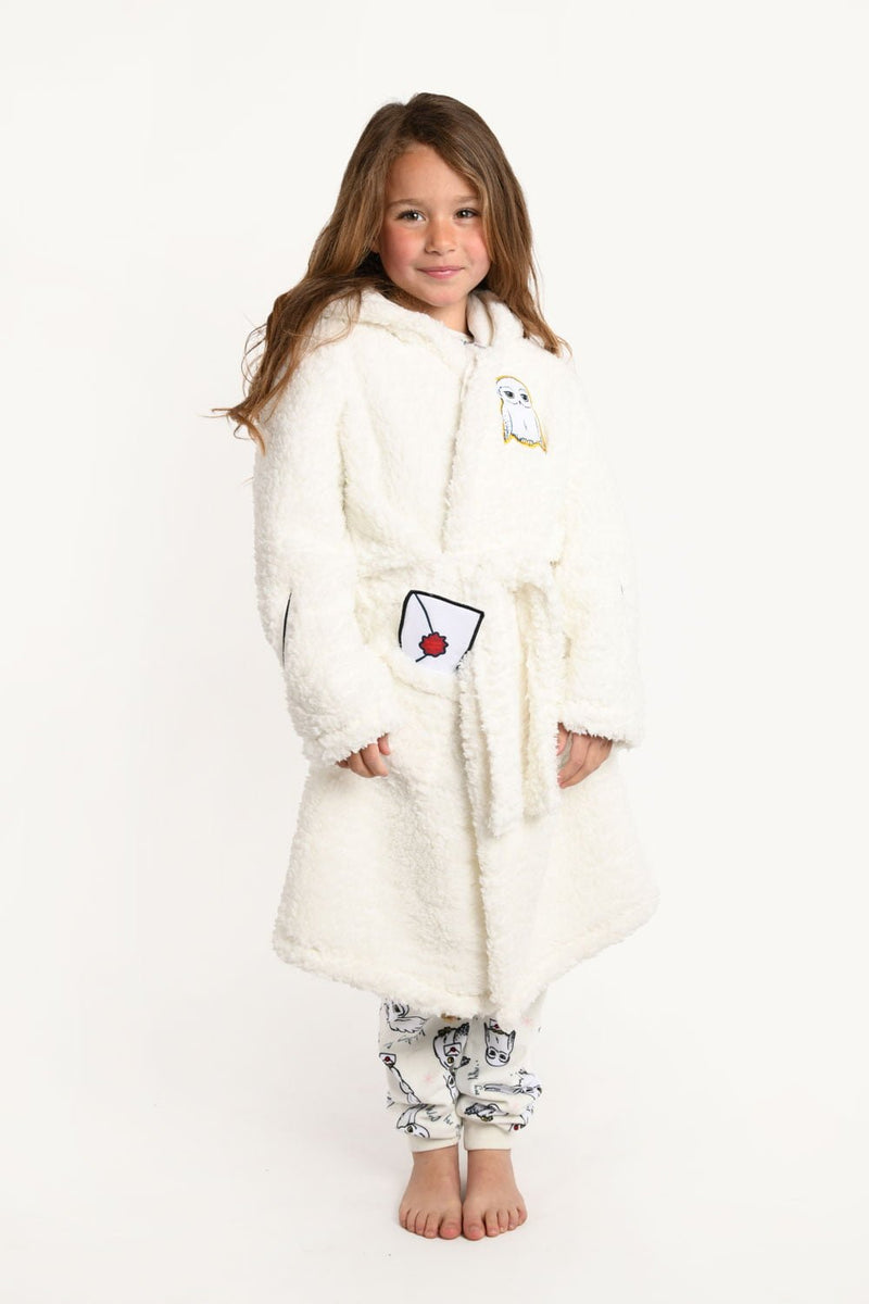 Harry Potter Girls Hedwig Fleece Robe | Ages 7-12