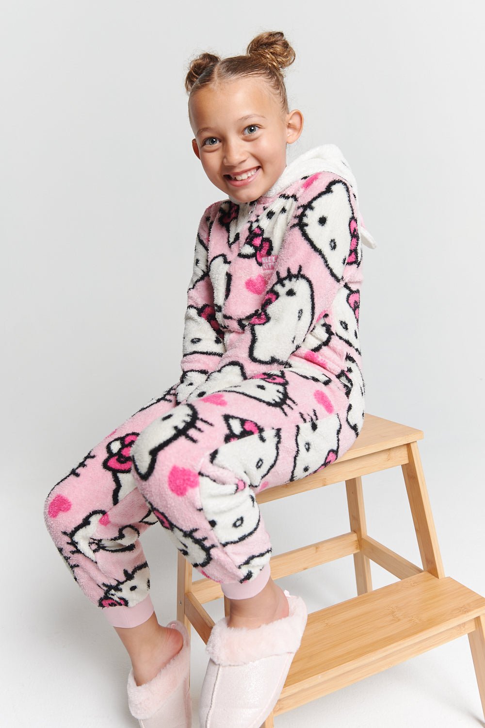 Hello Kitty Girls Fleece Onesie - Brand Threads