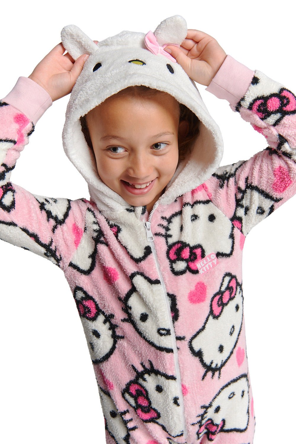 Hello Kitty Girls Fleece Onesie - Brand Threads