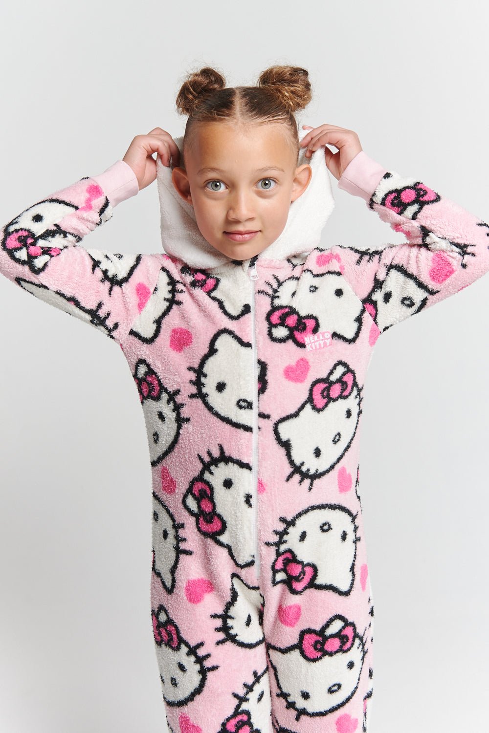 Hello Kitty Girls Fleece Onesie - Brand Threads
