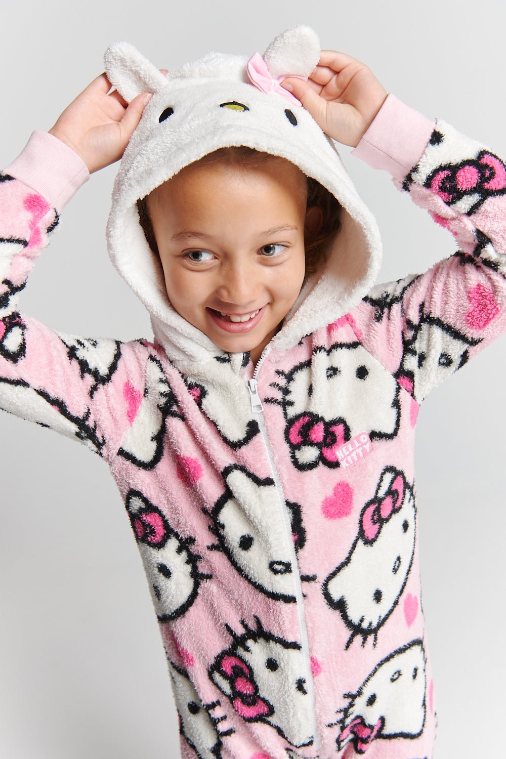 Hello Kitty Girls Fleece Onesie - Brand Threads