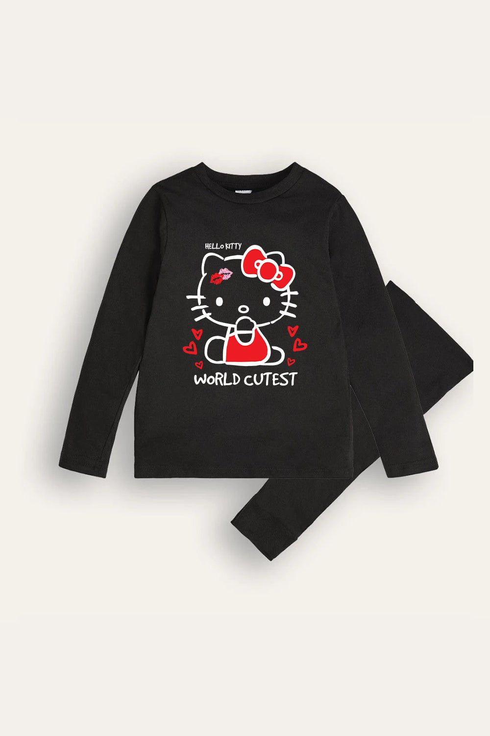 Hello Kitty girls pjs – two - piece set with character print top & bottoms - Brand Threads