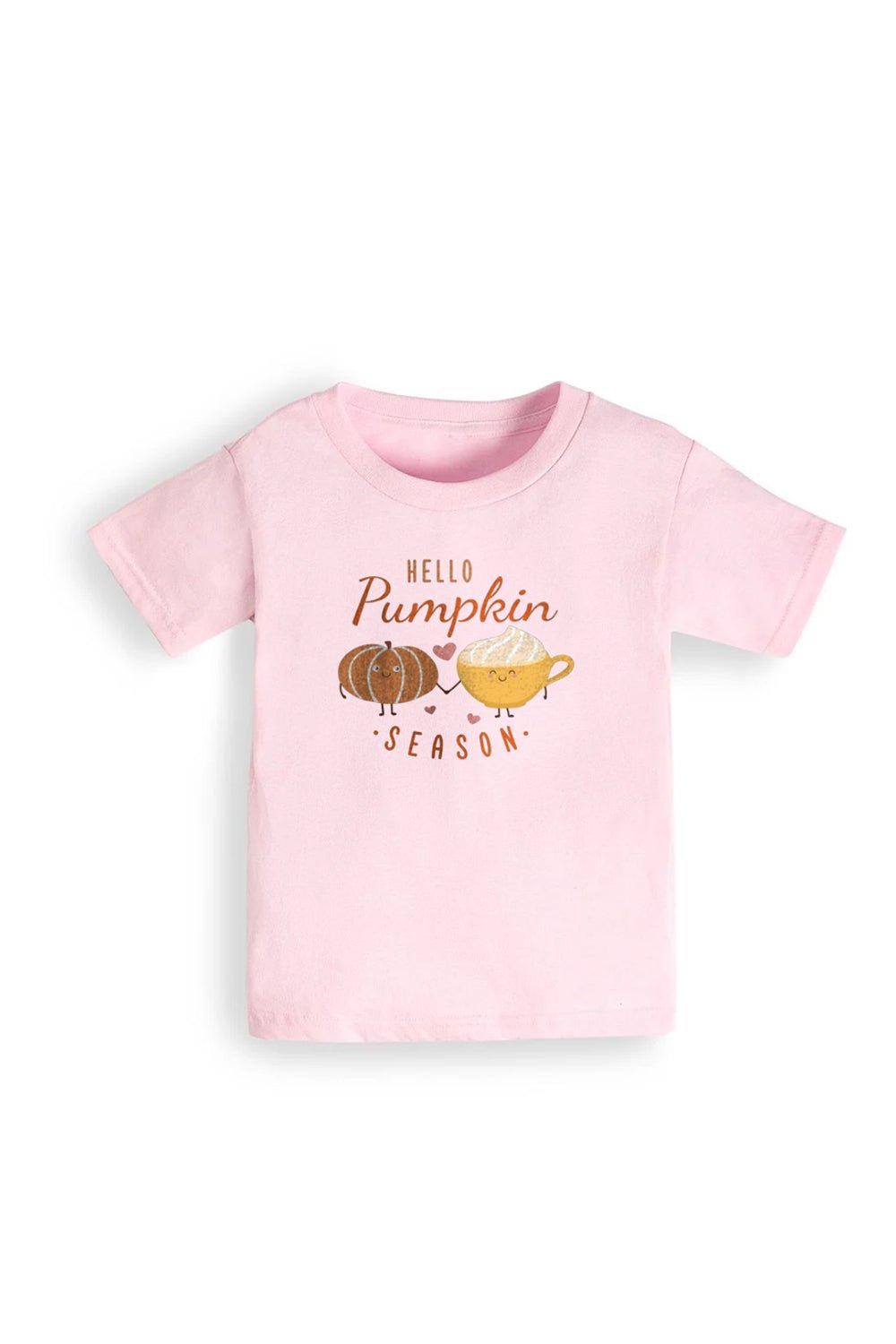 Hello Pumpkin Girls’ T-Shirt – Cute Seasonal Graphic Tee - Brand Threads