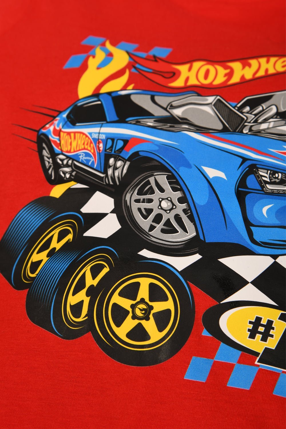 Hot Wheels Red & Black Long Sleeved Pyjamas Set - Brand Threads