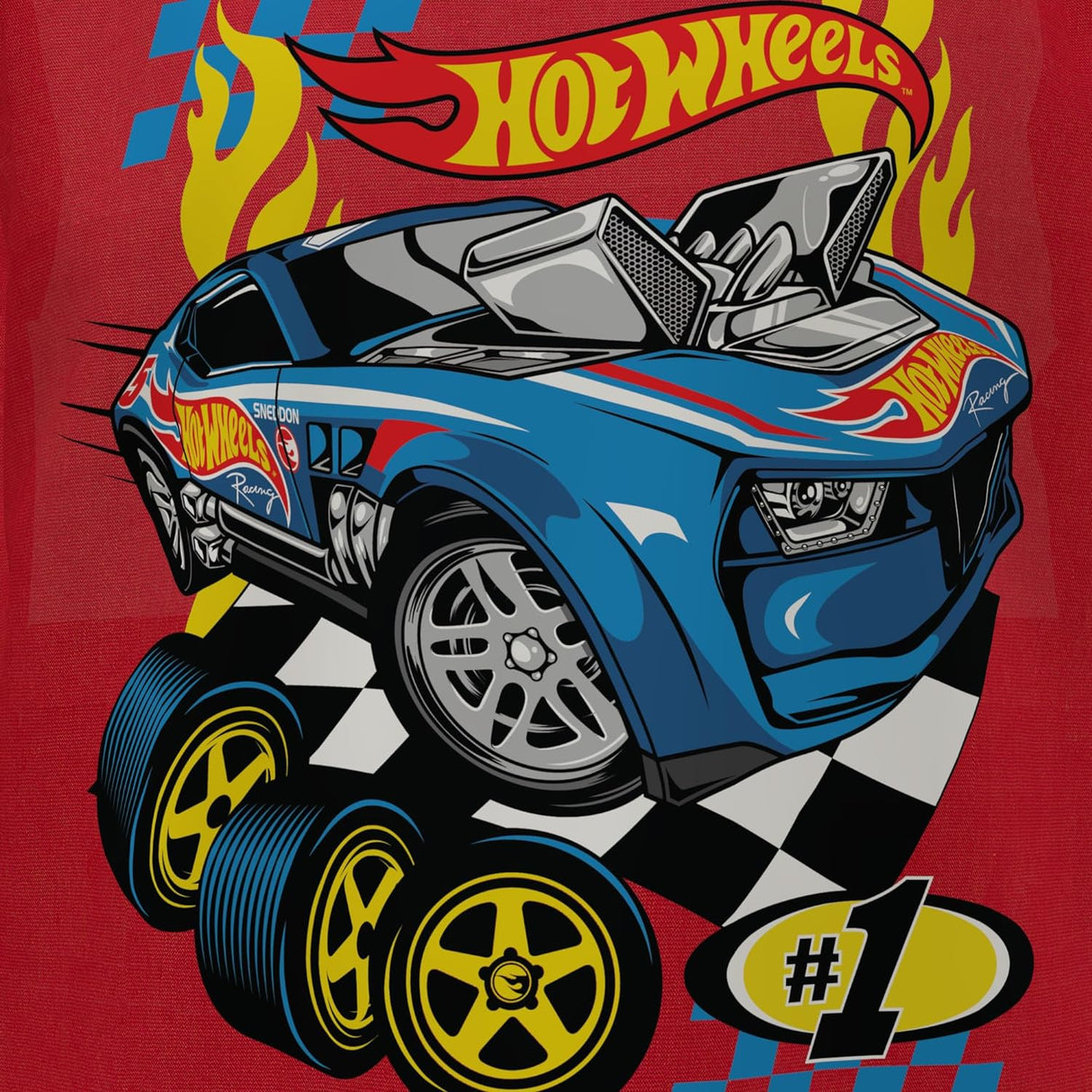 Hot Wheels Red & Black Long Sleeved Pyjamas Set - Brand Threads