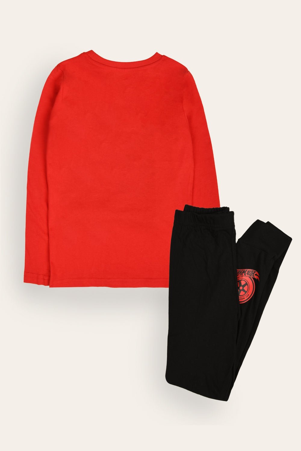 Hot Wheels Red & Black Long Sleeved Pyjamas Set - Brand Threads