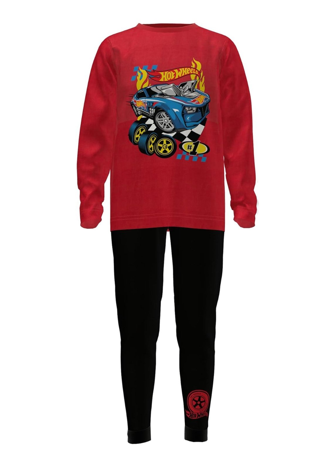 Hot Wheels Red & Black Long Sleeved Pyjamas Set - Brand Threads