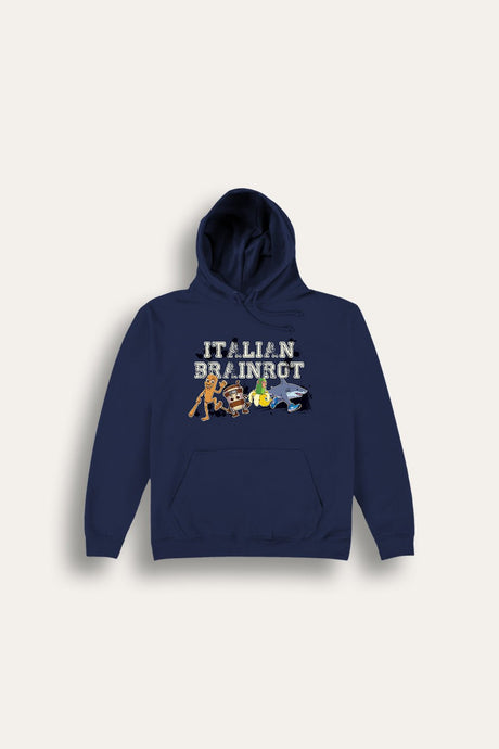 Italian Brainrot kids navy hoodie - Brand Threads