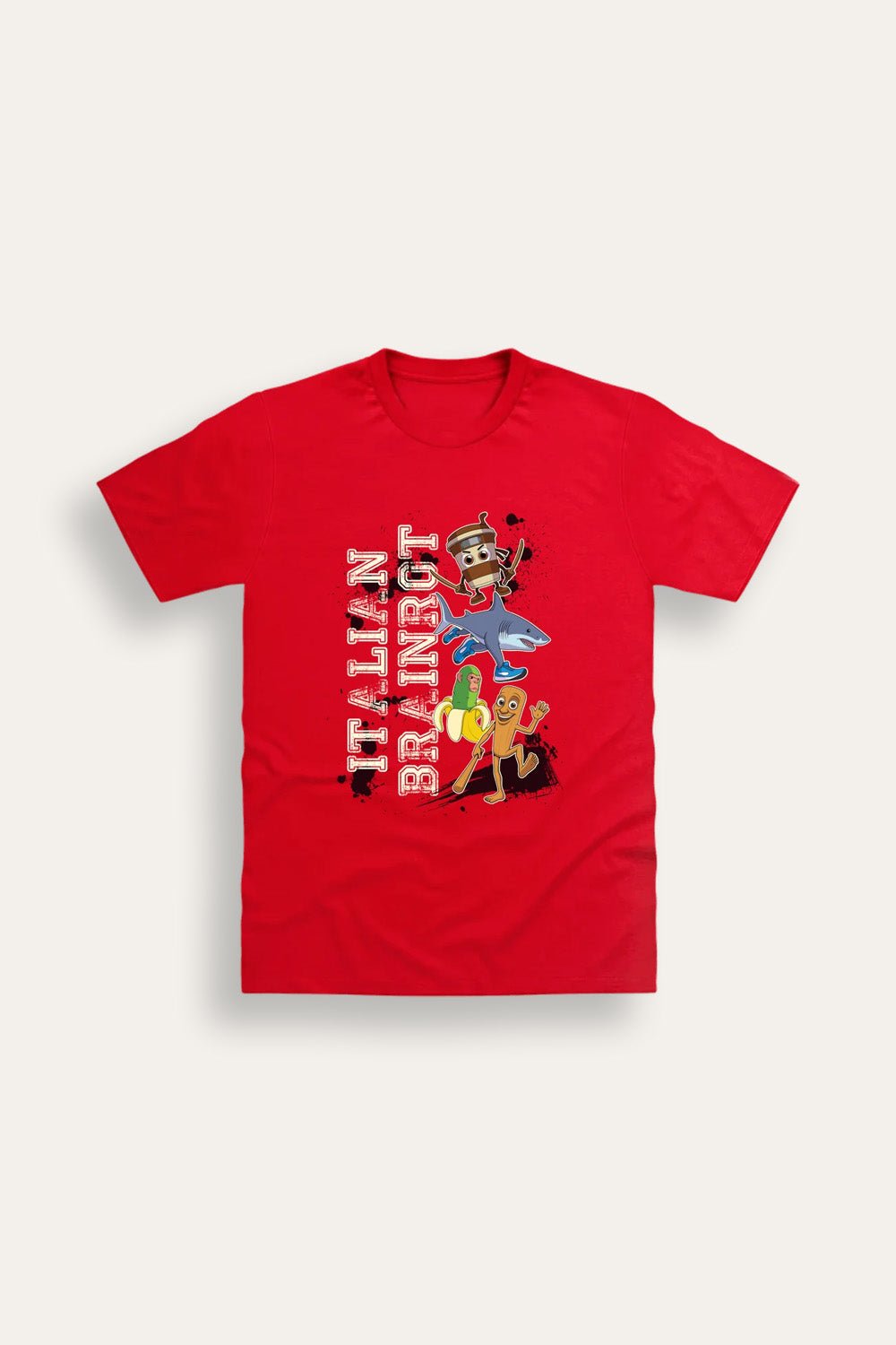 Italian Brainrot Kids Red T Shirt - Brand Threads
