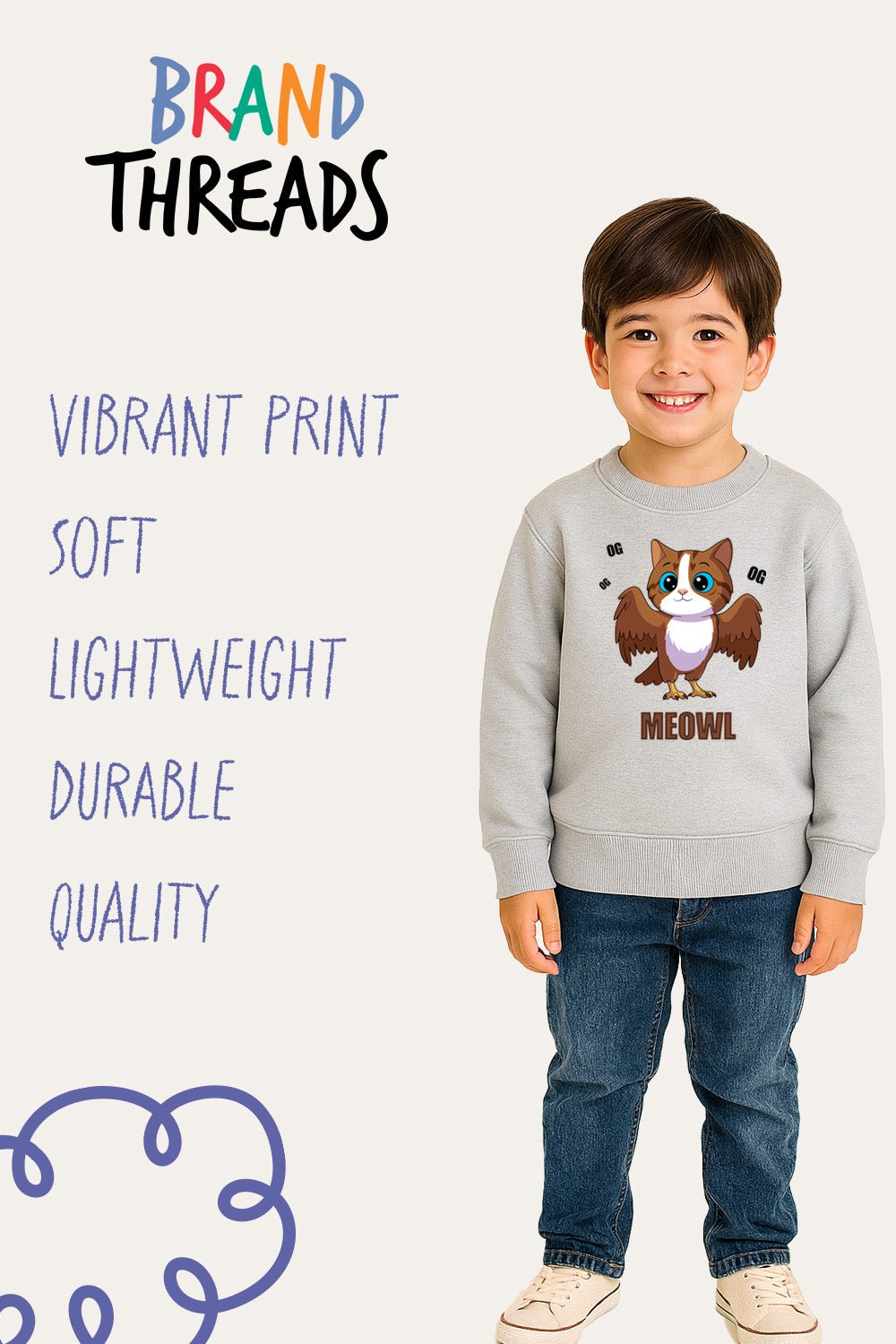 Italian Brainrot Kids Sweatshirt - Brand Threads