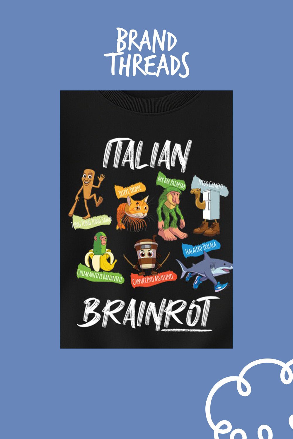 Italian Brainrot Kids Sweatshirt - Brand Threads