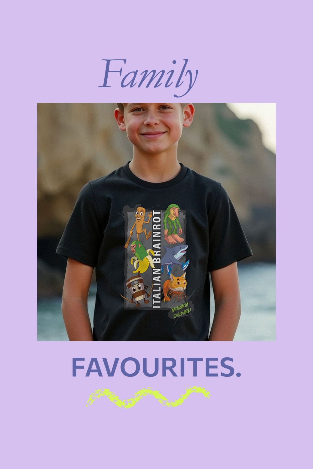 Italian Brainrot Kids T Shirt - Brand Threads