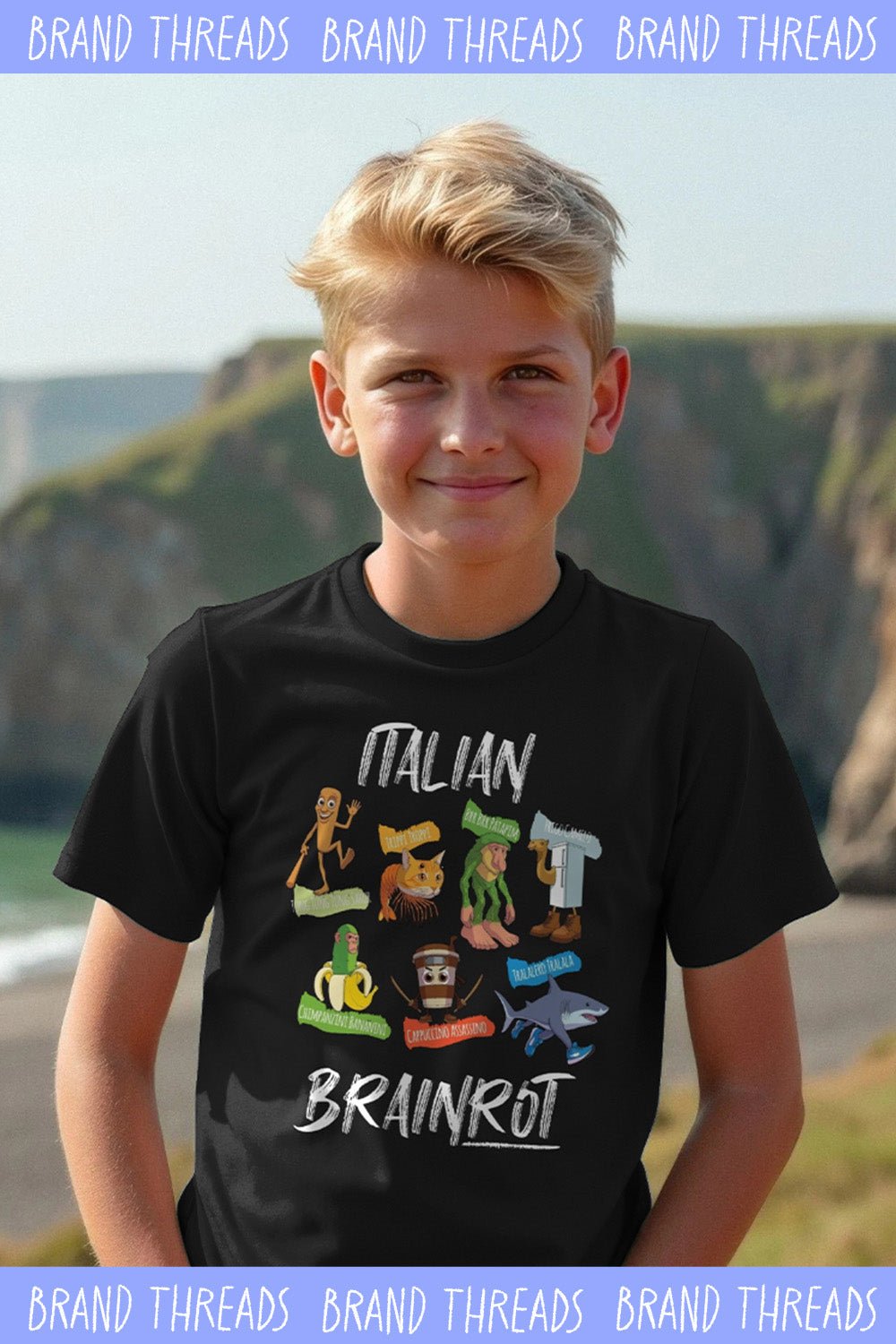 Italian Brainrot kids T Shirt - Brand Threads