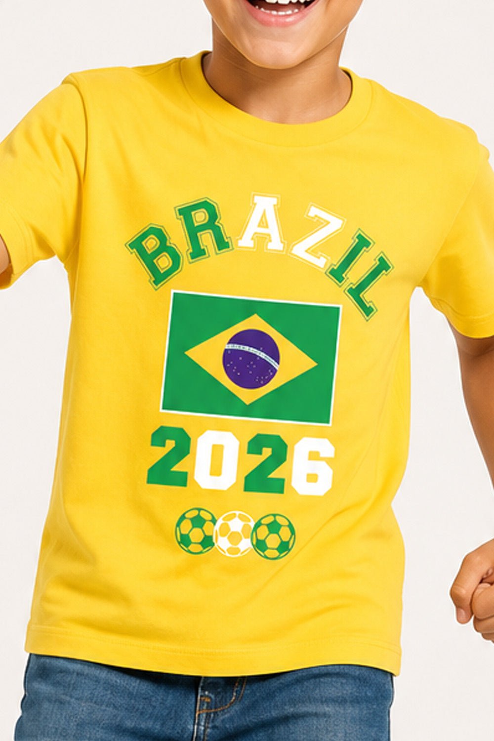 Kids Brazil Football T-Shirt - Brand Threads