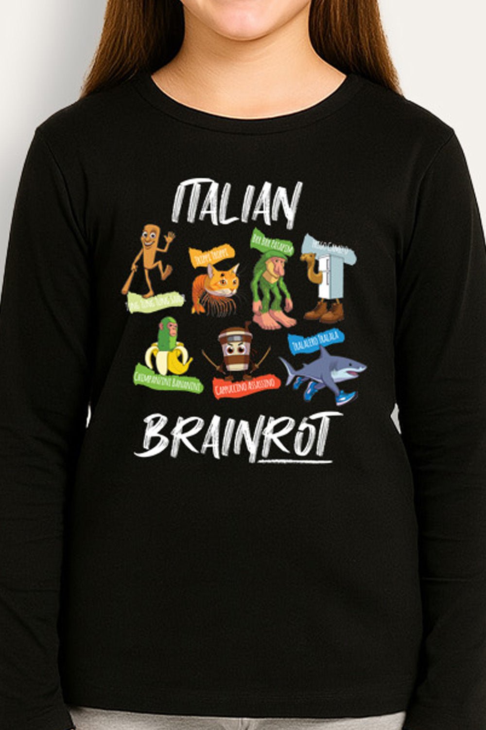 Kids Italian Brainrot Long Sleeve Pyjama Set - Brand Threads