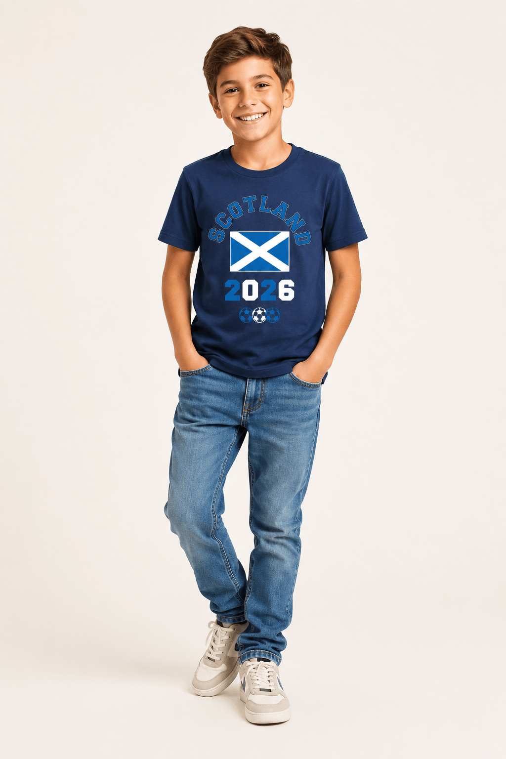 Kids Scotland Football T-Shirt - Brand Threads