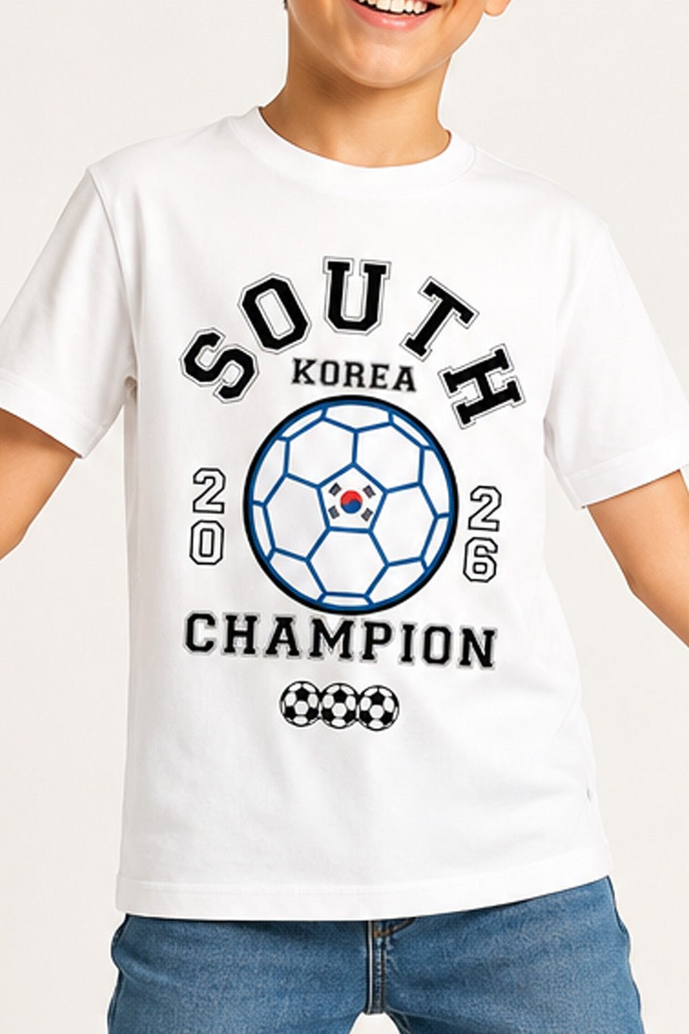 Kids South Korea Football T-Shirt - Brand Threads