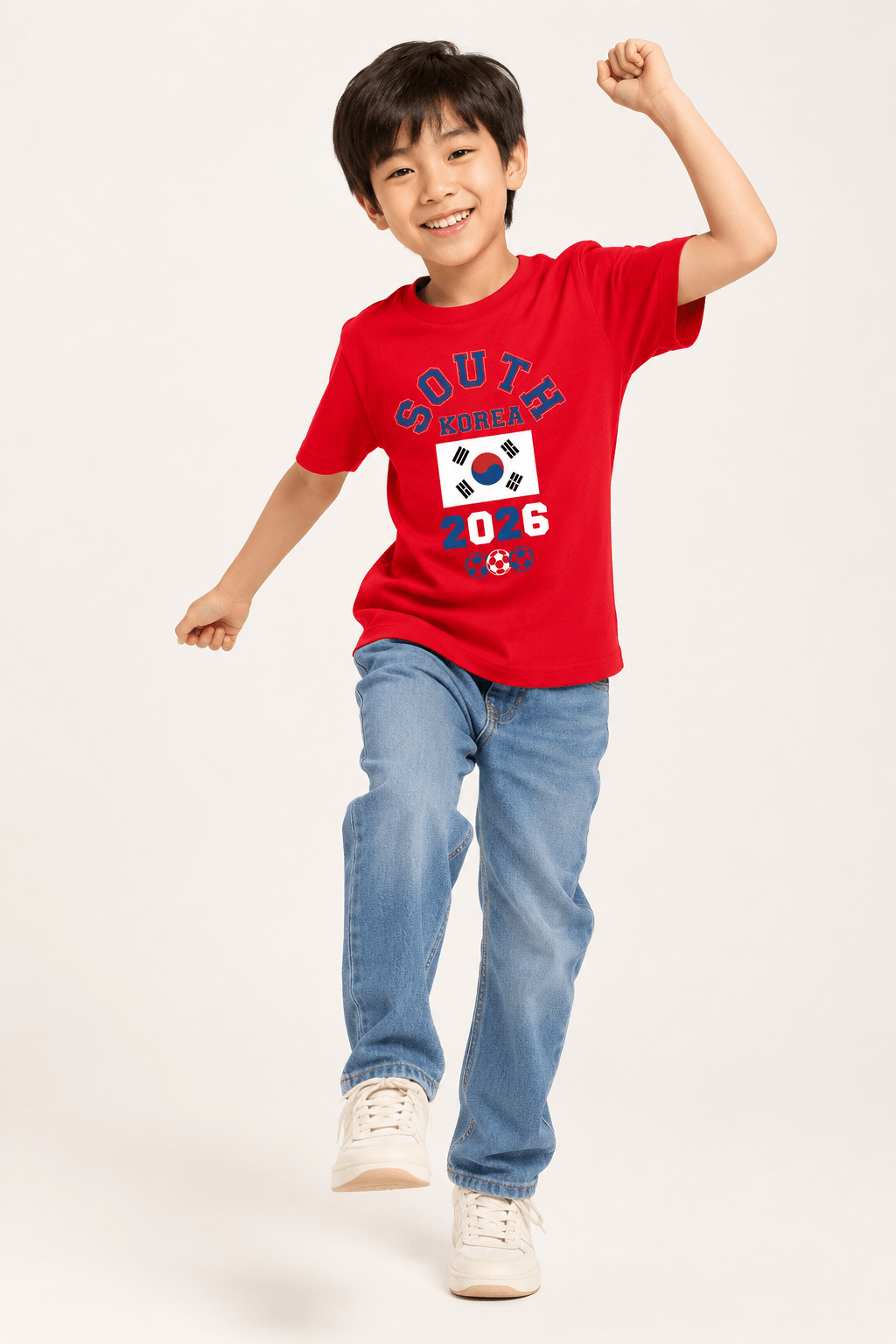 Kids South Korea Football T-Shirt - Brand Threads