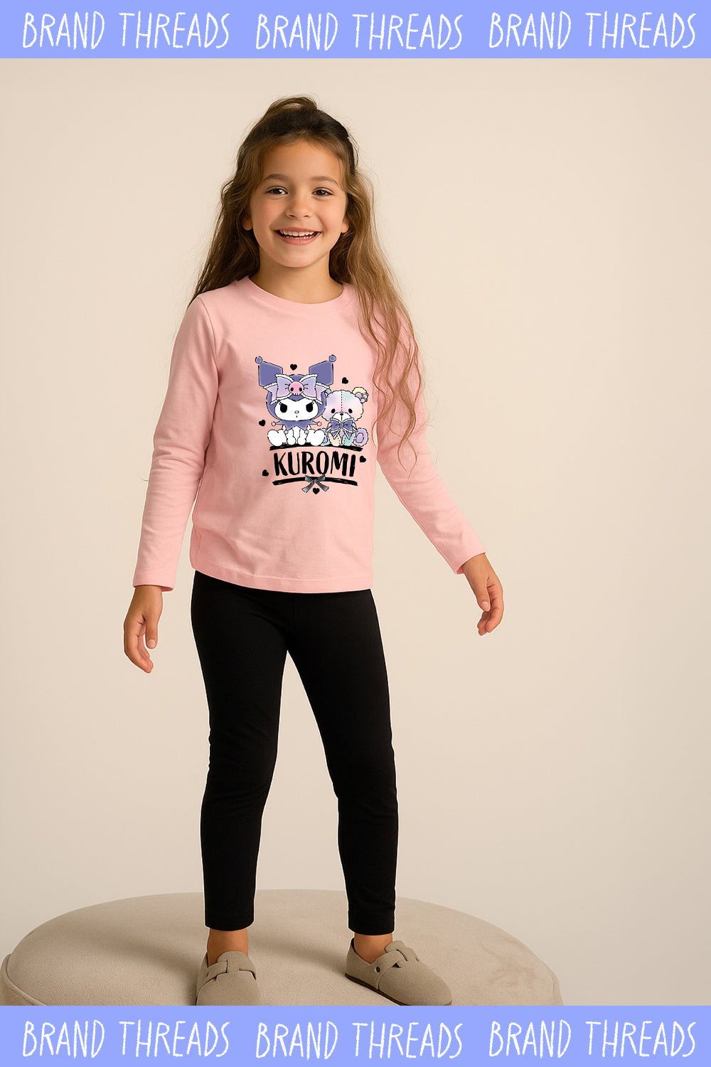 Kuromi girls pink pyjamas two - piece set - Brand Threads