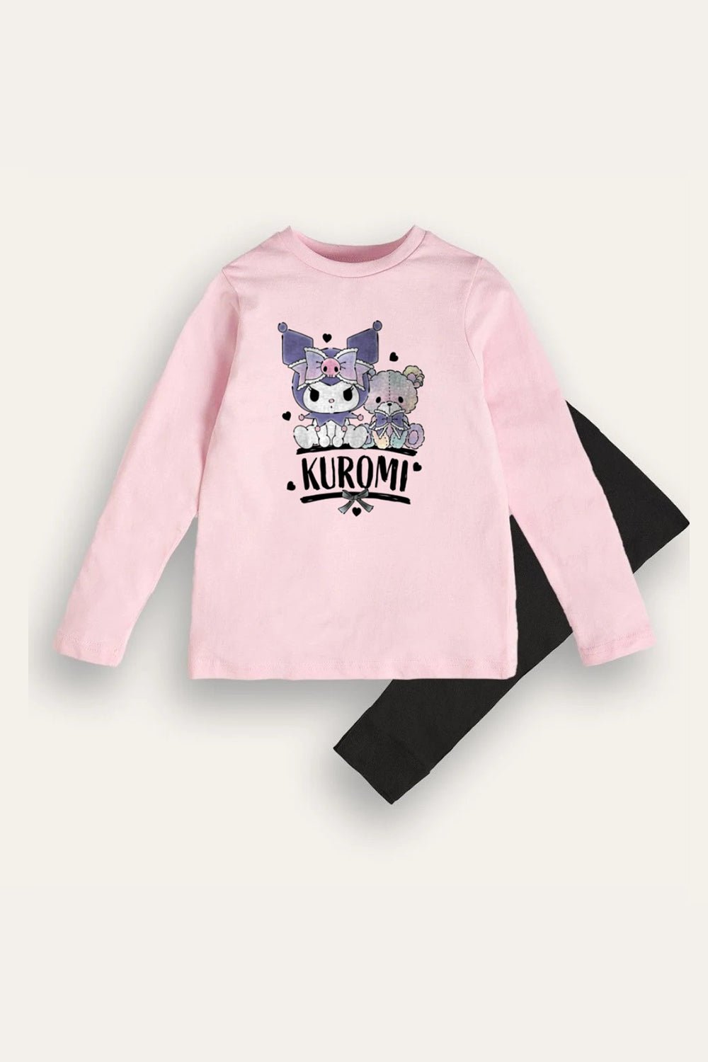 Kuromi girls pink pyjamas two - piece set - Brand Threads