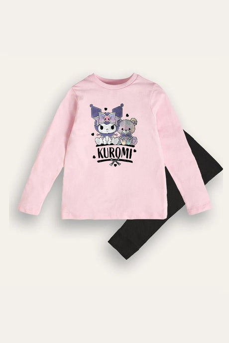 Kuromi girls pink pyjamas two - piece set - Brand Threads