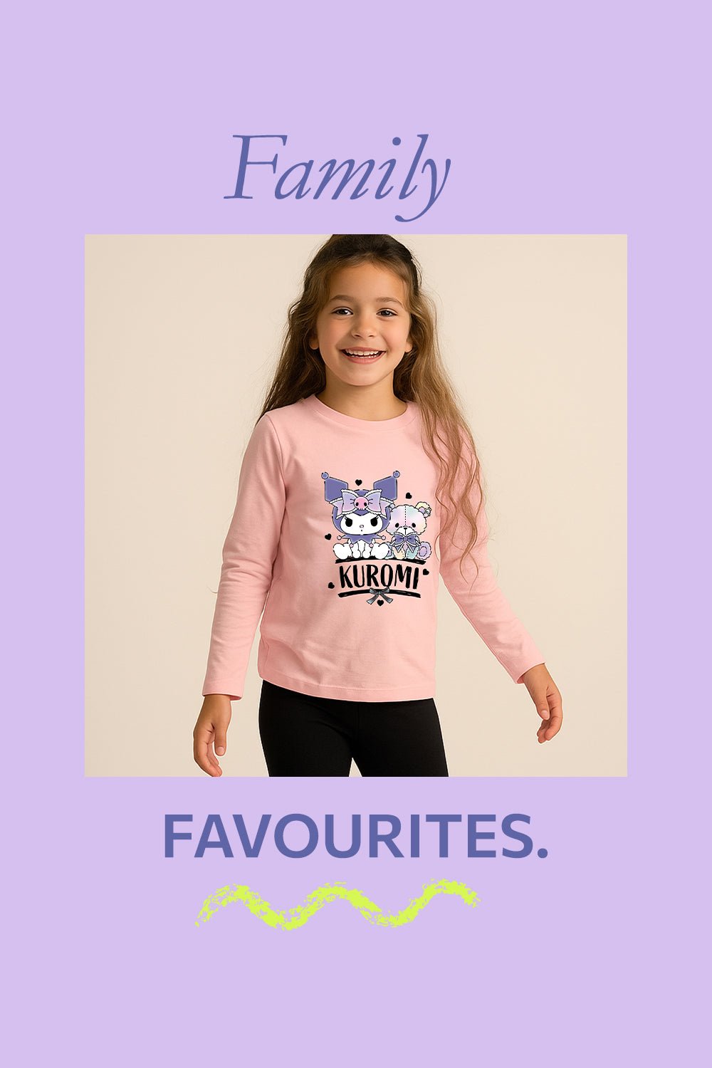 Kuromi girls pink pyjamas two - piece set - Brand Threads