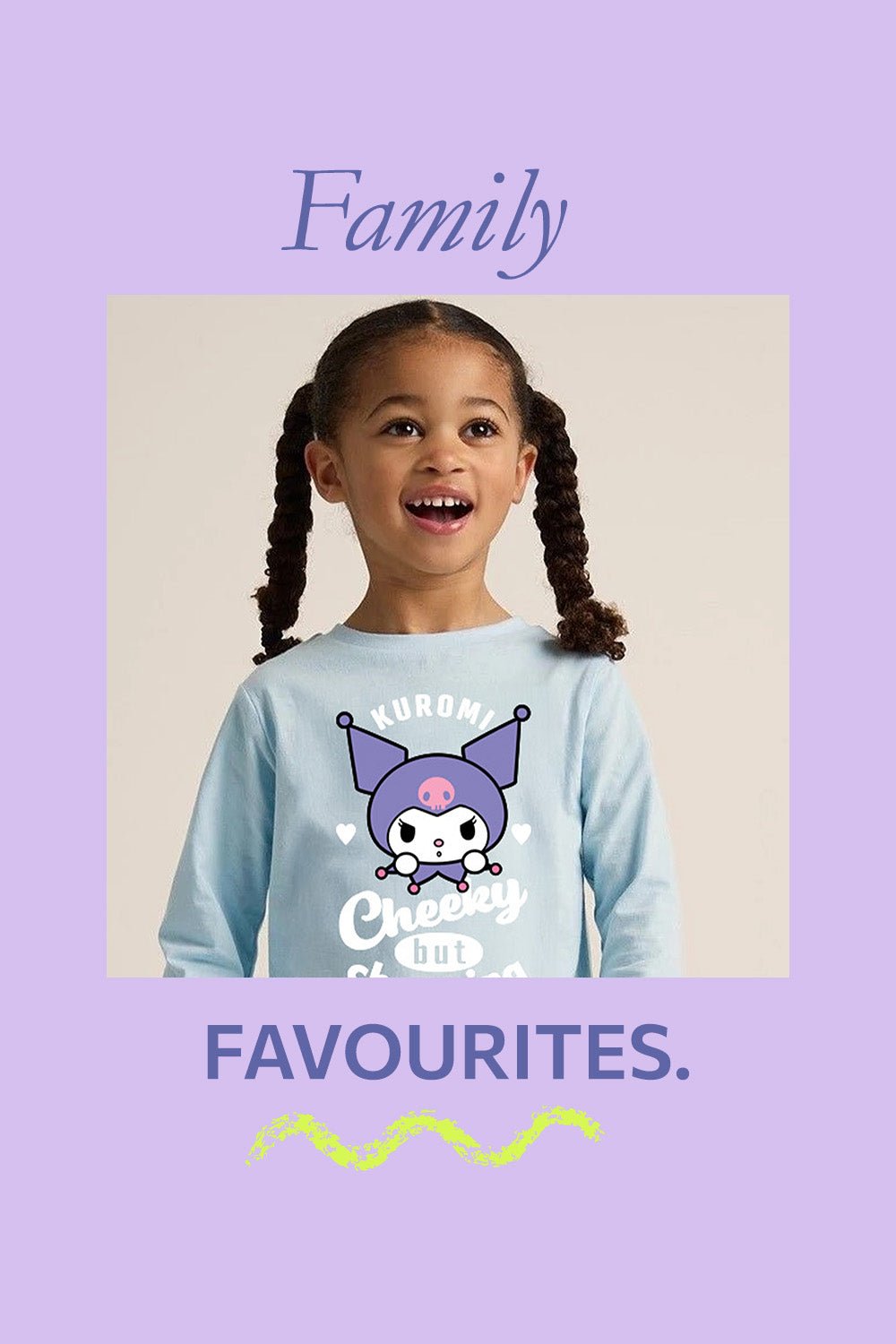 Kuromi girls pyjamas – long sleeve blue pyjama set - Brand Threads