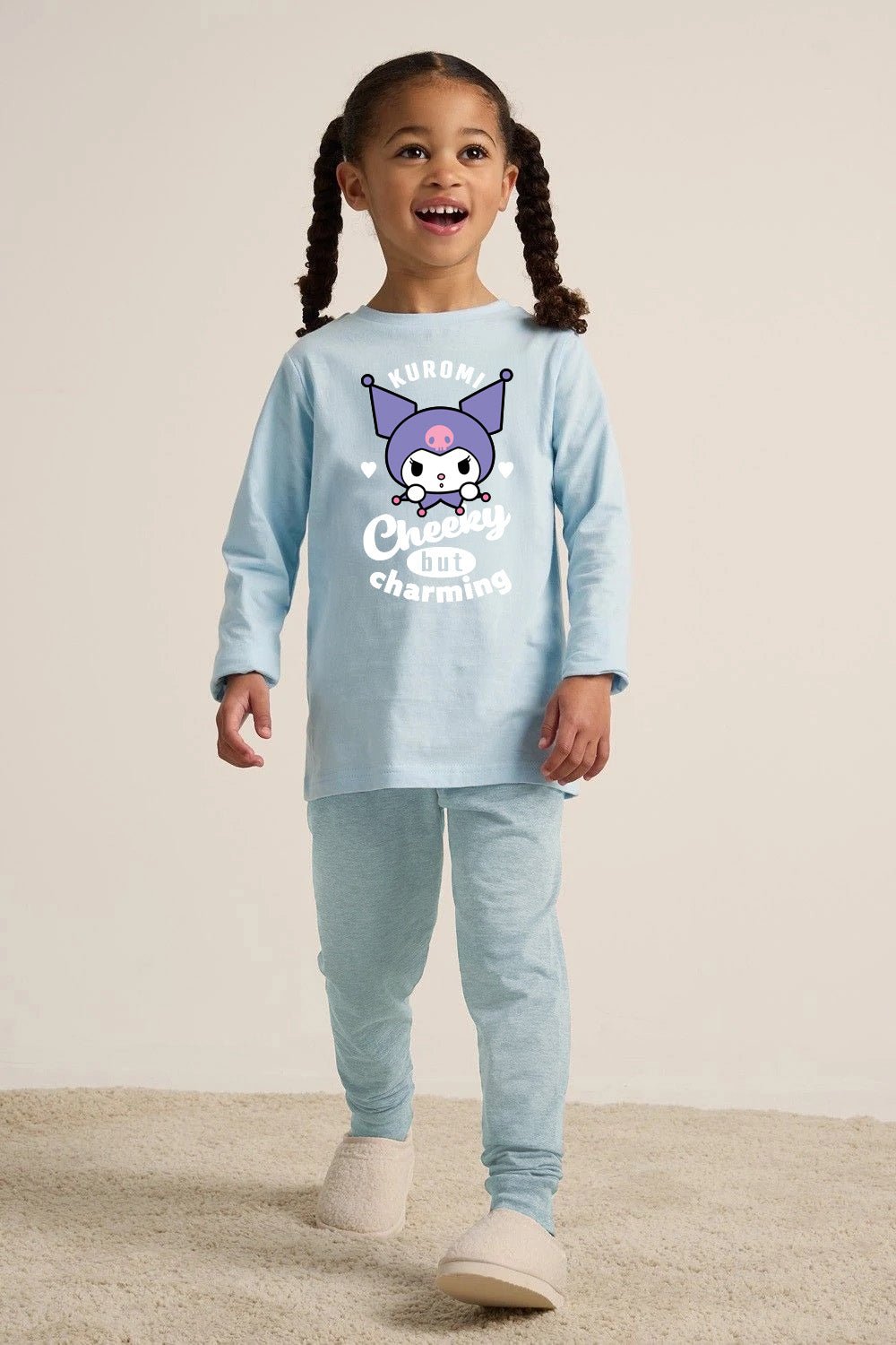 Kuromi girls pyjamas – long sleeve blue pyjama set - Brand Threads