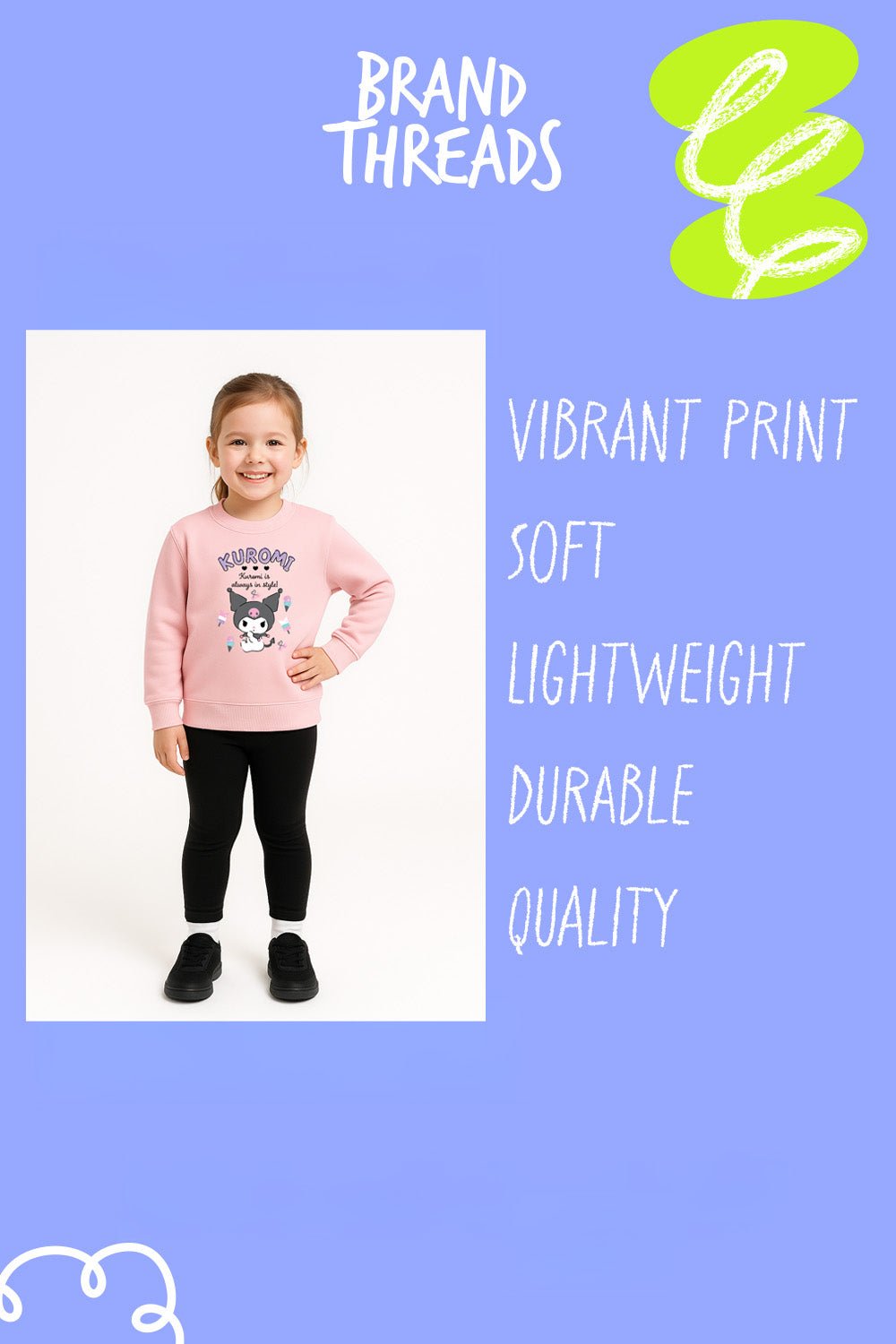 Kuromi Girls Sweatshirt - Brand Threads