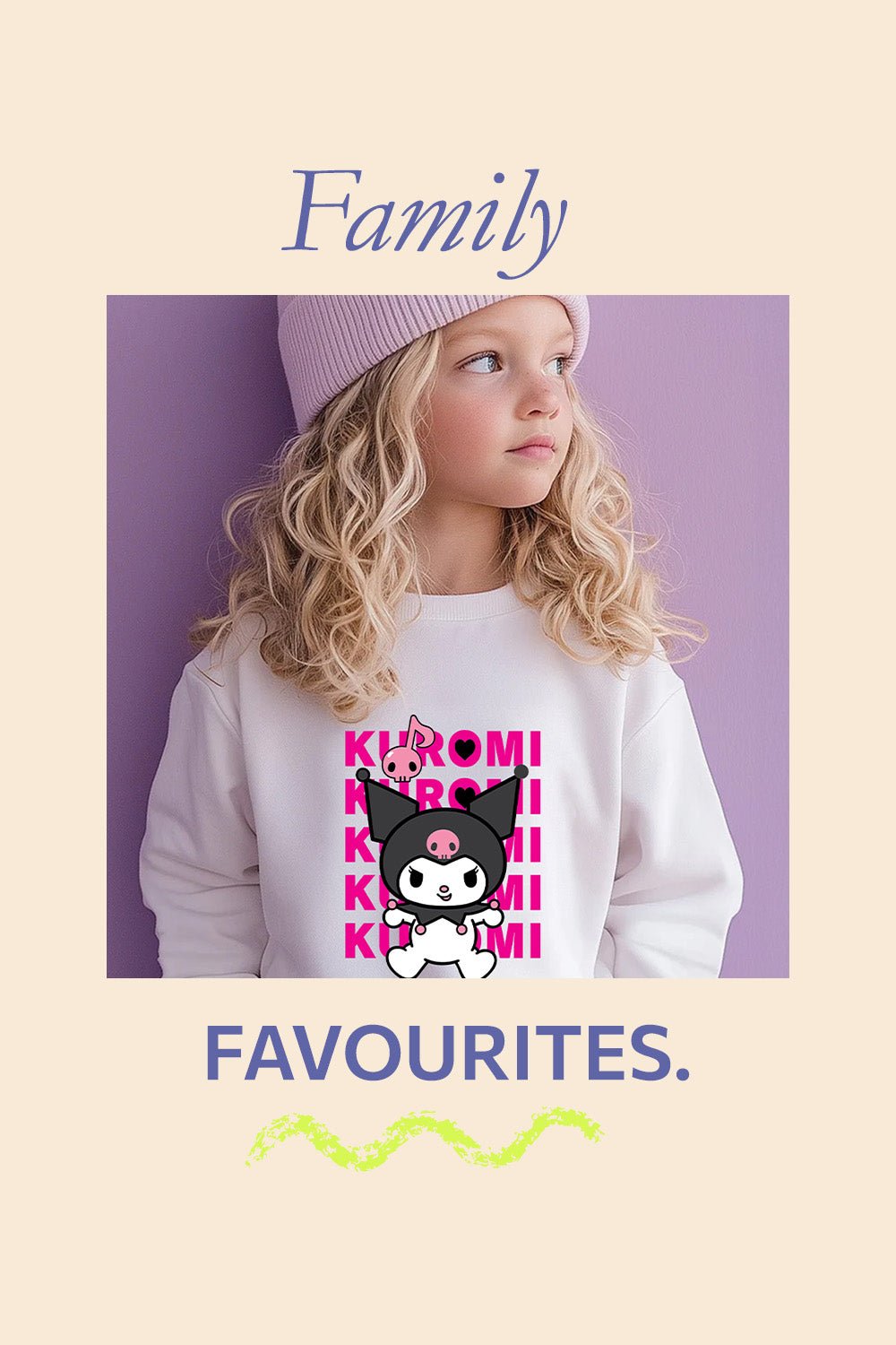 Kuromi girls sweatshirt – long sleeve girls jumper - Brand Threads