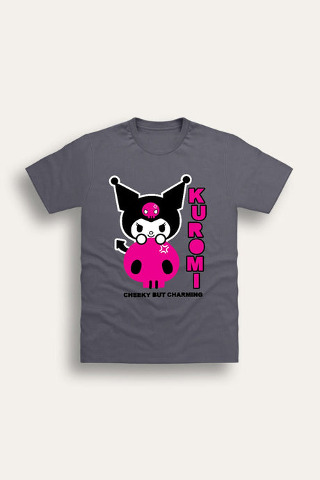 Kuromi Girls T-Shirt Grey - Brand Threads