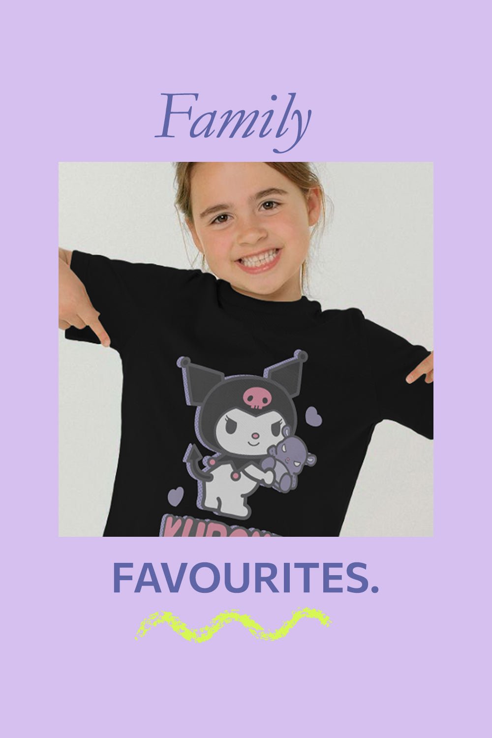 Kuromi girls t-shirt – short sleeve, graphic print top - Brand Threads