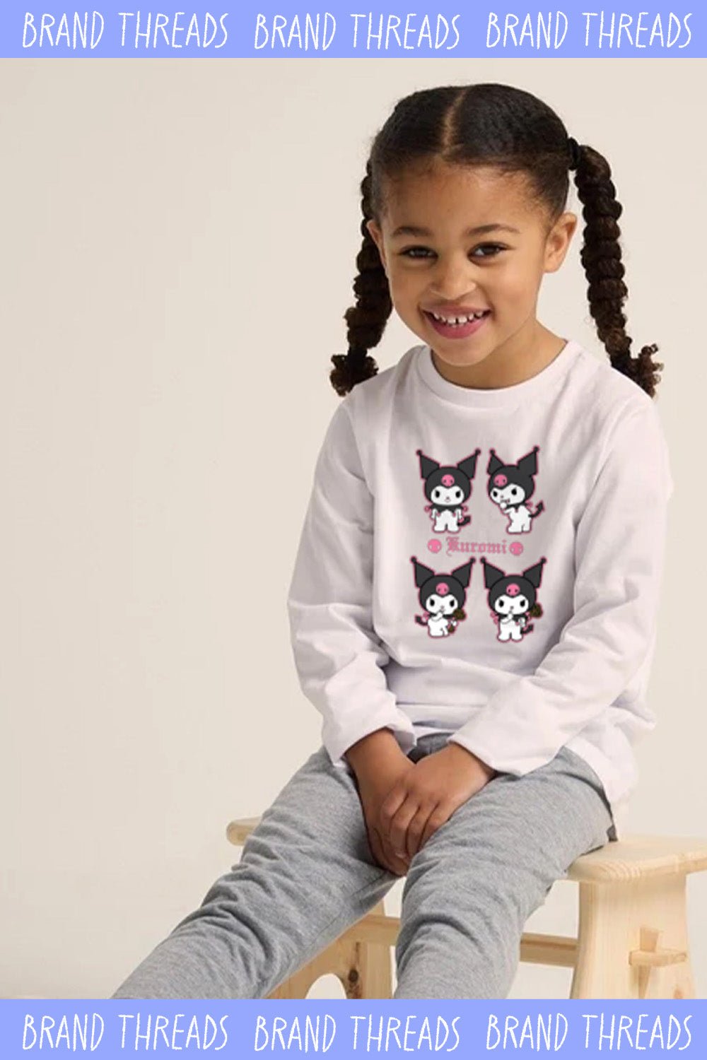 Kuromi Girls White Pyjama Set - Brand Threads
