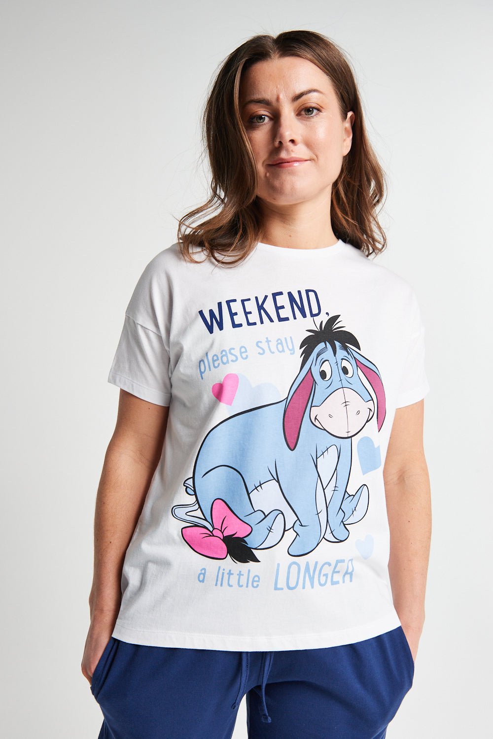 Ladies Eeyore Long Leg Pyjama Set - Brand Threads