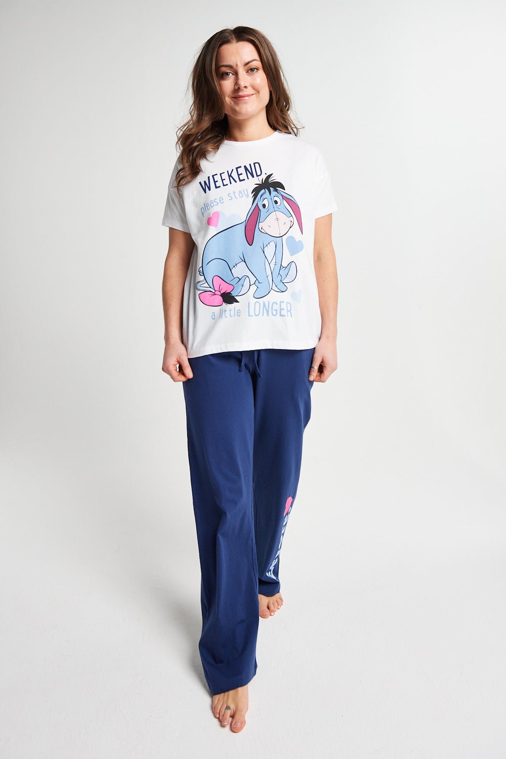 Ladies Eeyore Long Leg Pyjama Set - Brand Threads