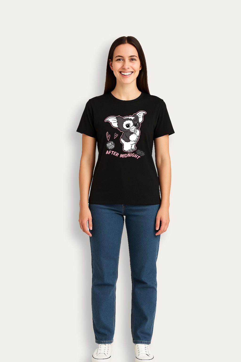Ladies Gremlins Black Graphic T-Shirt - Brand Threads
