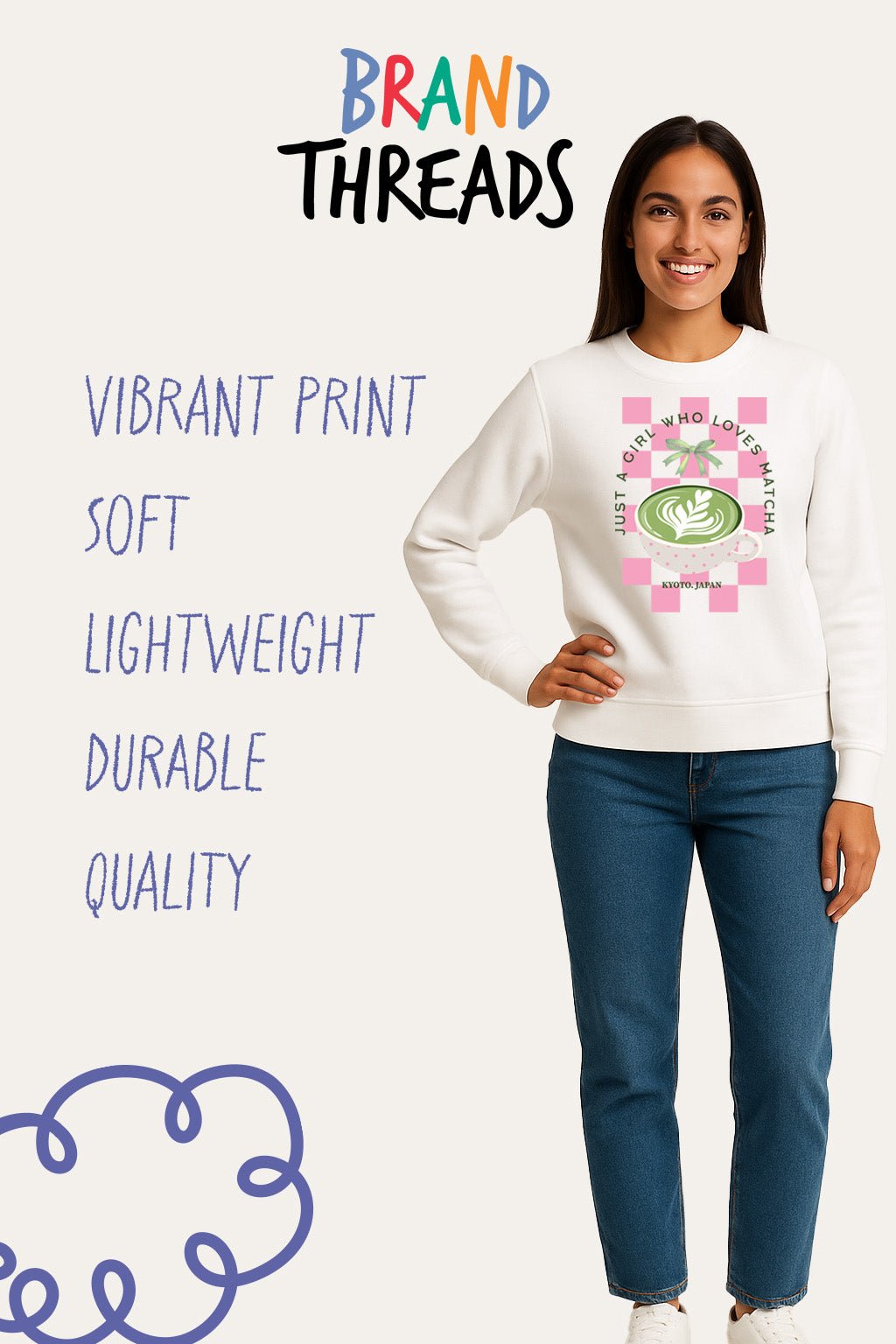 Ladies Matcha Latte Sweatshirt - Brand Threads