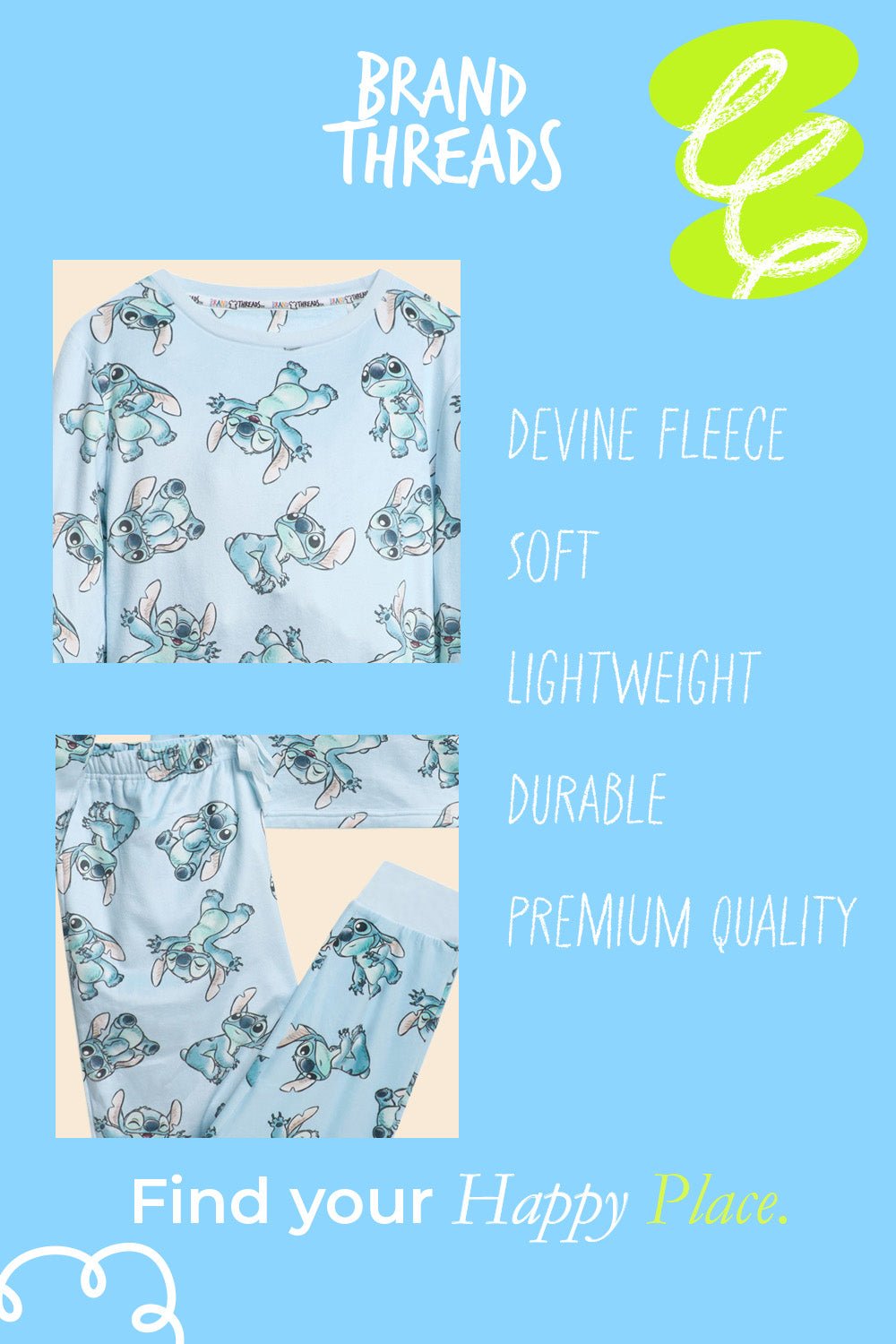 Ladies Stitch Pyjama Set - Brand Threads