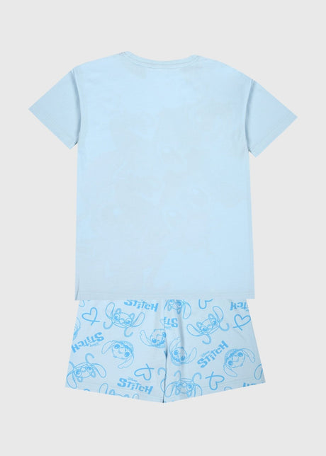 Lilio Stitch & Angel Girls Shortie Pyjamas Set - Brand Threads