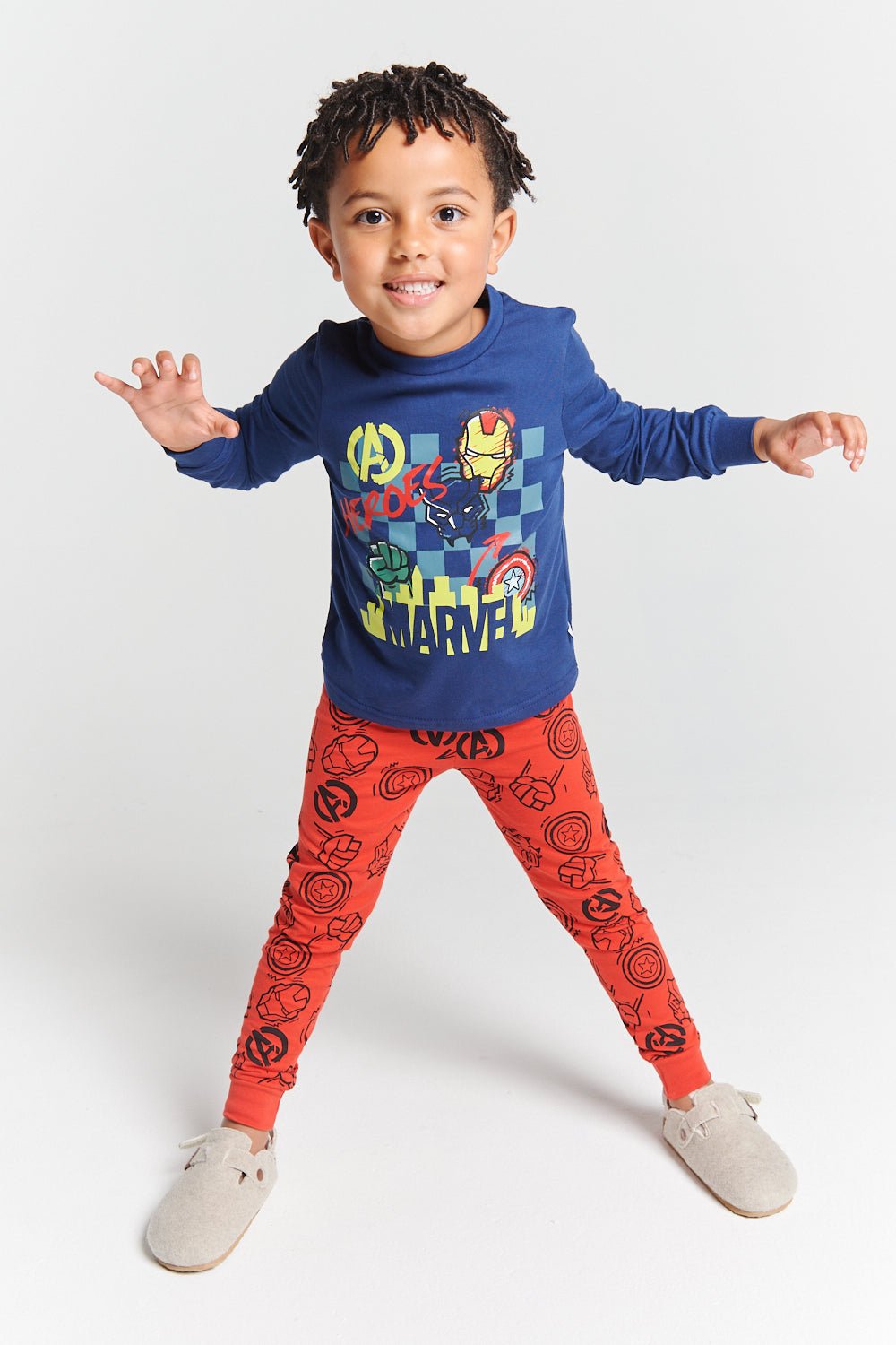 Marvel Boys Pyjamas – Long Sleeve & Cuffed Leg - Brand Threads