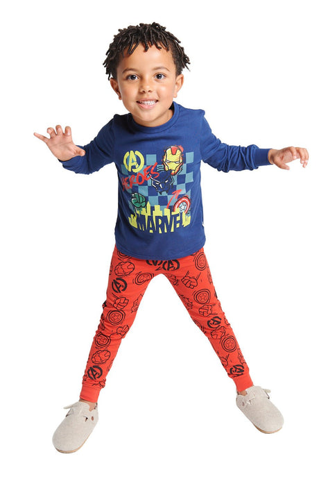 Marvel Boys Pyjamas – Long Sleeve & Cuffed Leg - Brand Threads