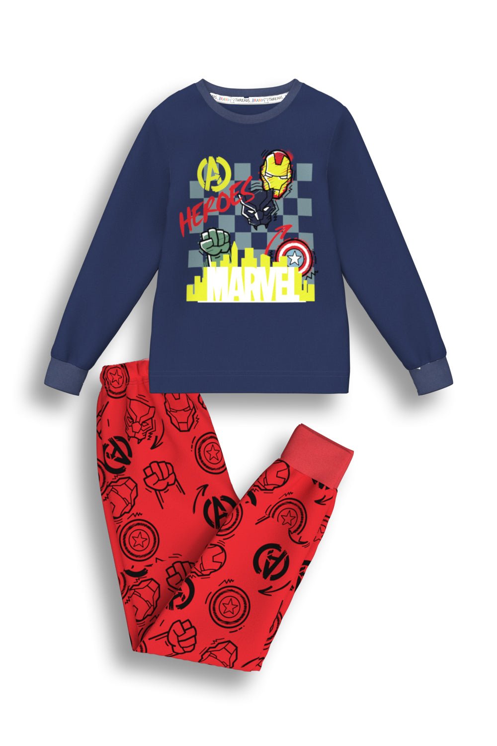 Marvel boys pyjamas – long sleeve & cuffed leg - Brand Threads