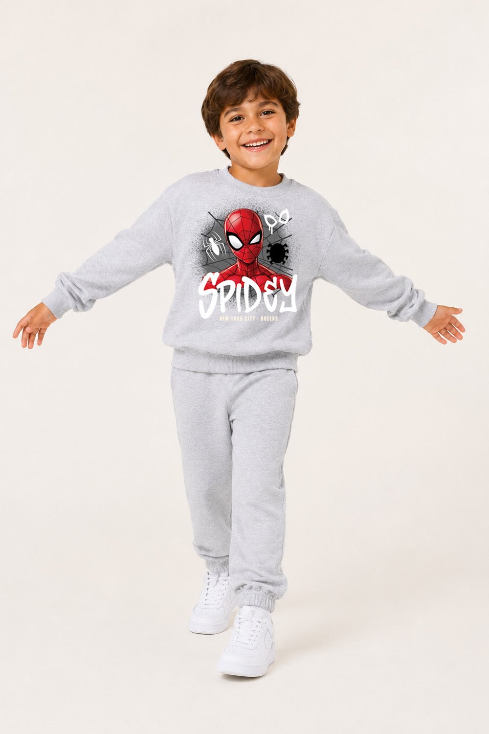 Marvel Spiderman Boys Black Sweatshirt and Jogger Set - Brand Threads