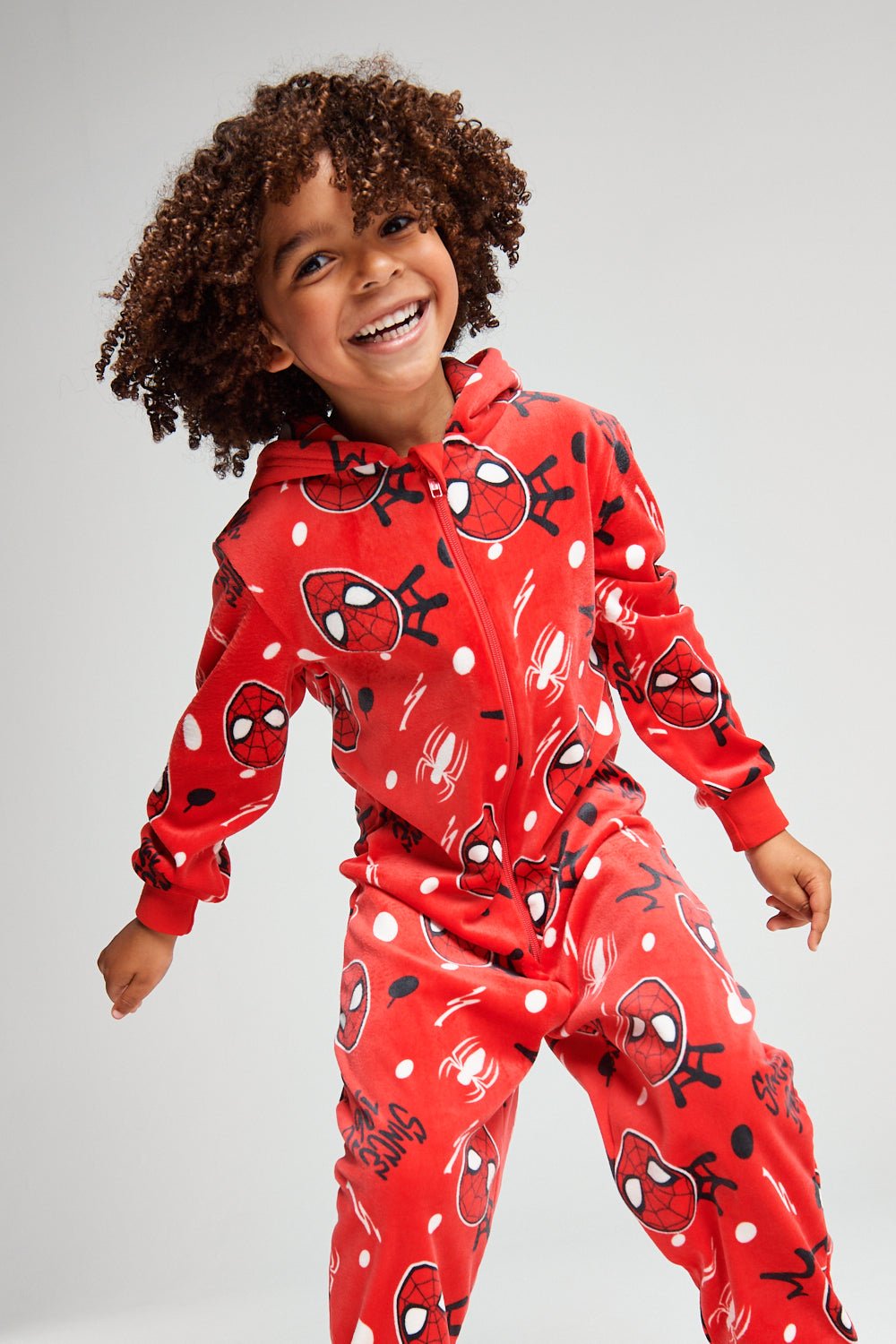 Marvel - Spiderman Boys Fleece Onesie - Brand Threads