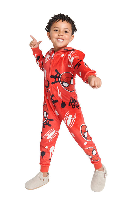 Marvel Spiderman Boys Fleece Onesie - Brand Threads