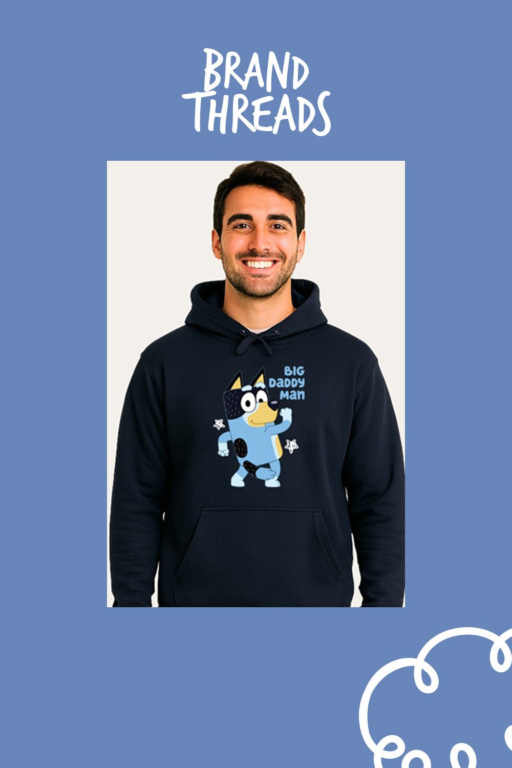 Men's Bluey Big Daddy Man Hoodie - Brand Threads