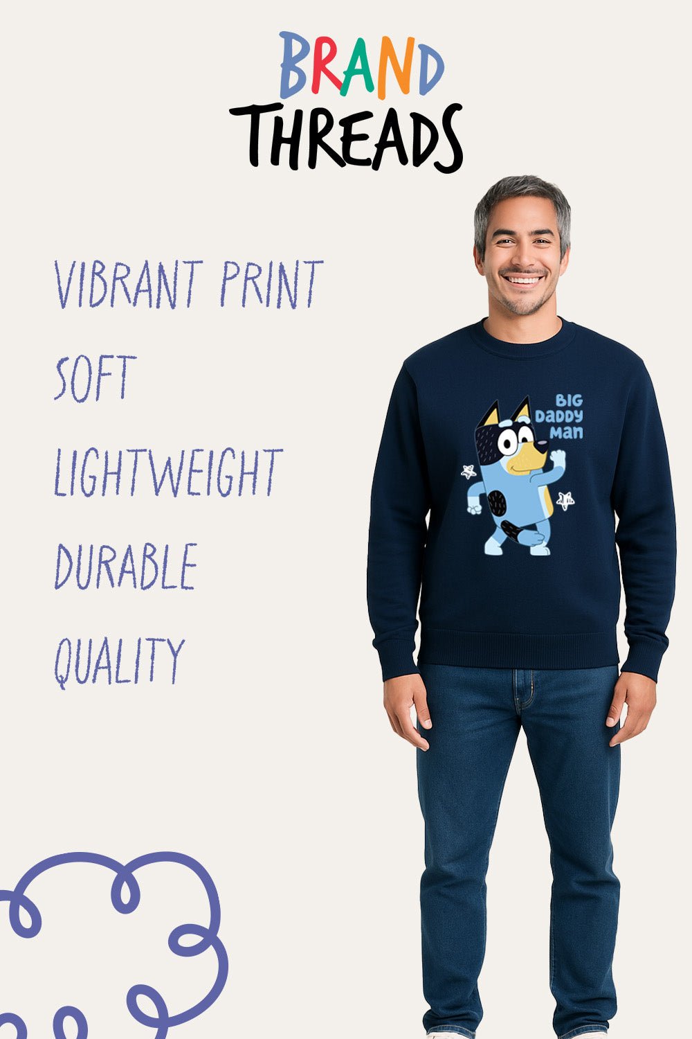 Men's Bluey Big Daddy Man Sweatshirt - Brand Threads