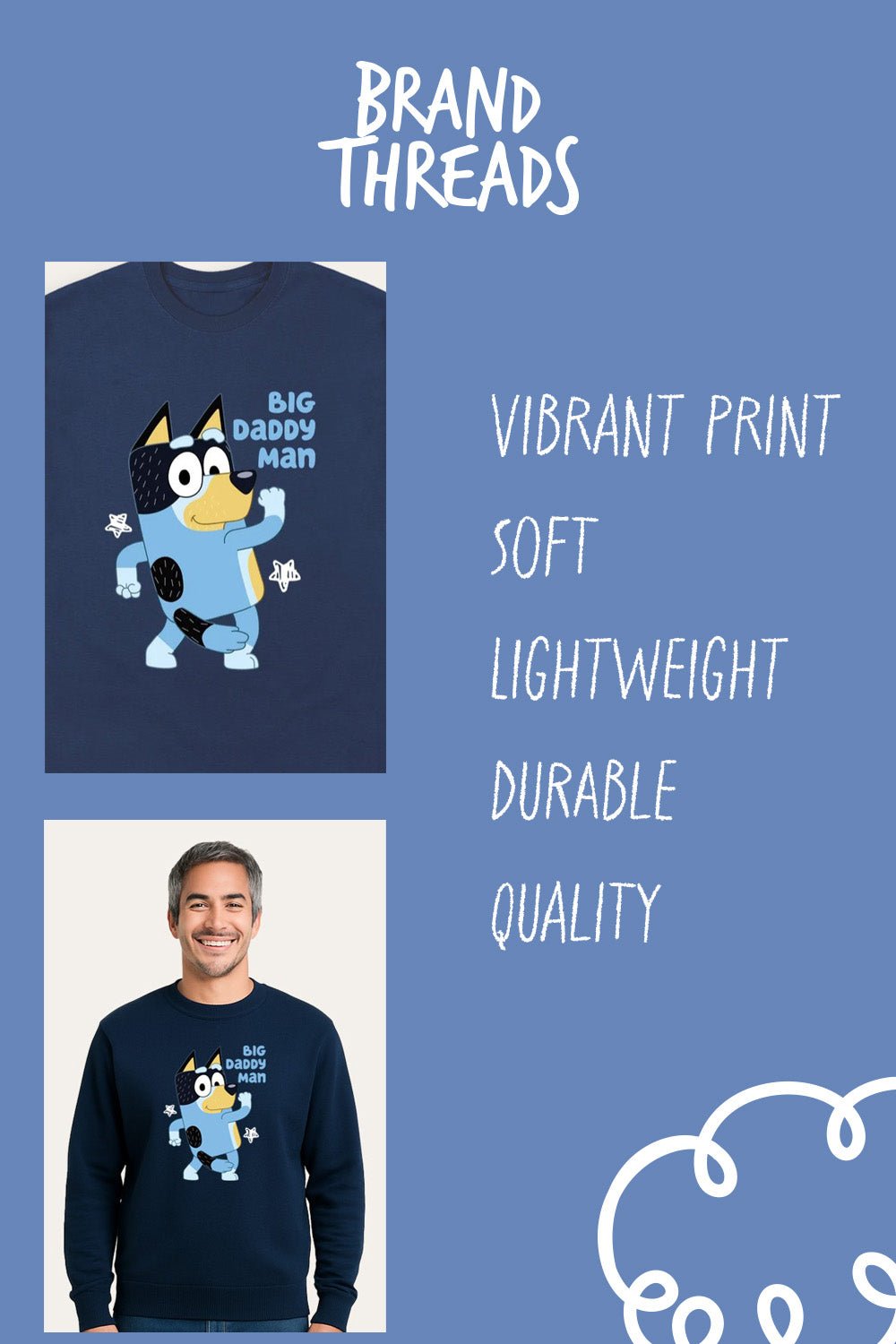 Men's Bluey Big Daddy Man Sweatshirt - Brand Threads