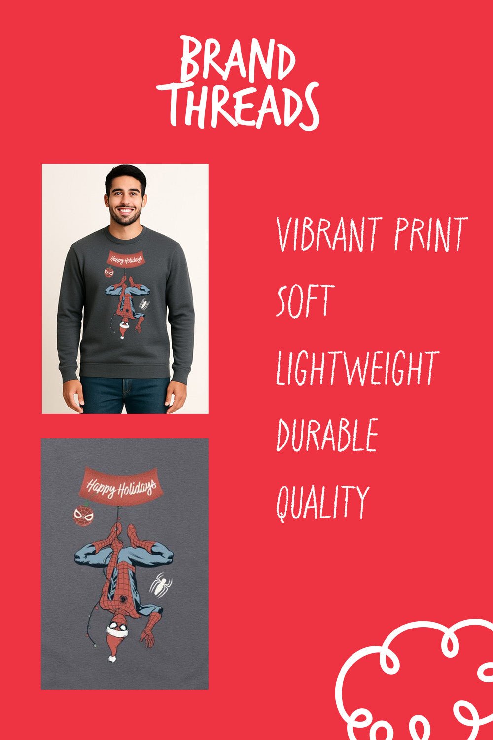 Mens Marvel Christmas Jumper - Brand Threads